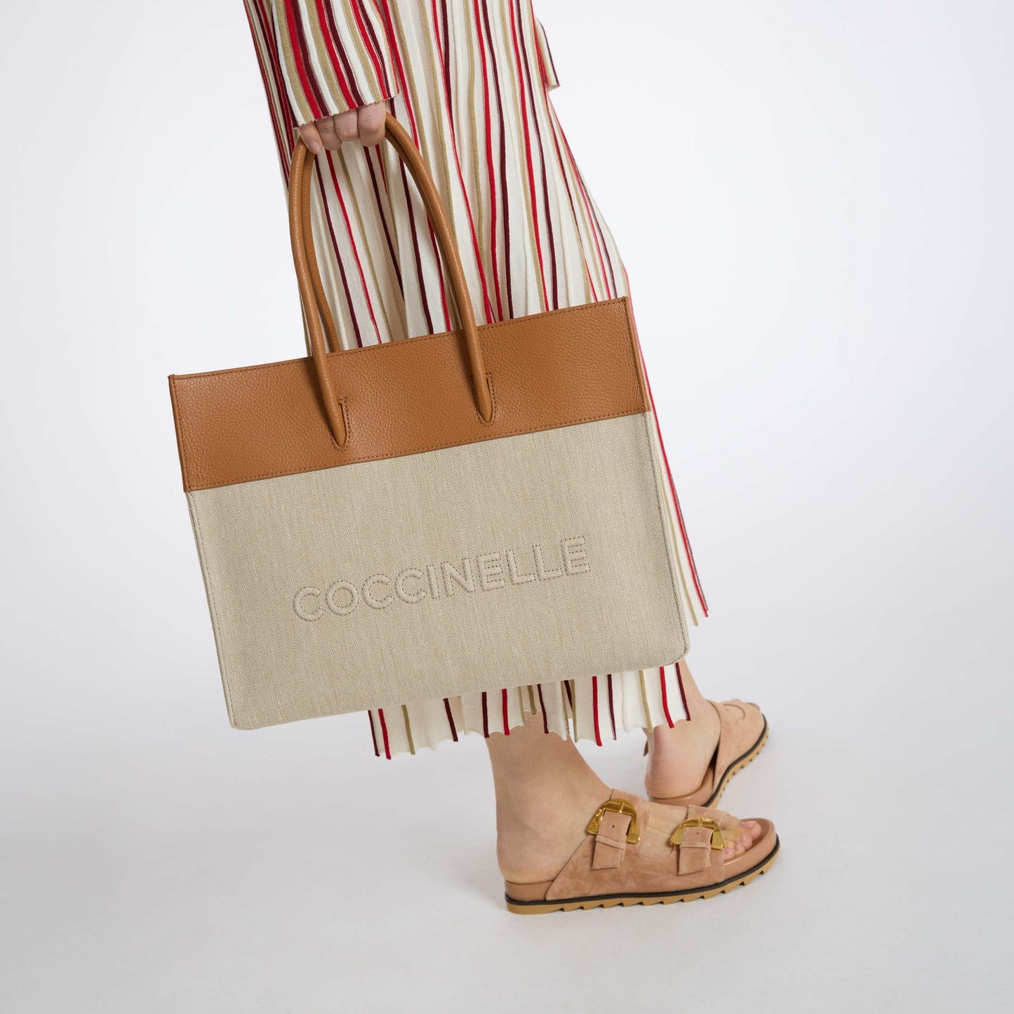 COCCINELLE MYRTHA CANVAS MEDIUM HANDBAG