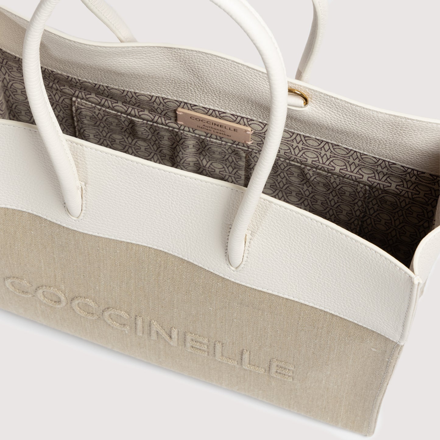 COCCINELLE MYRTHA CANVAS MEDIUM HANDBAG