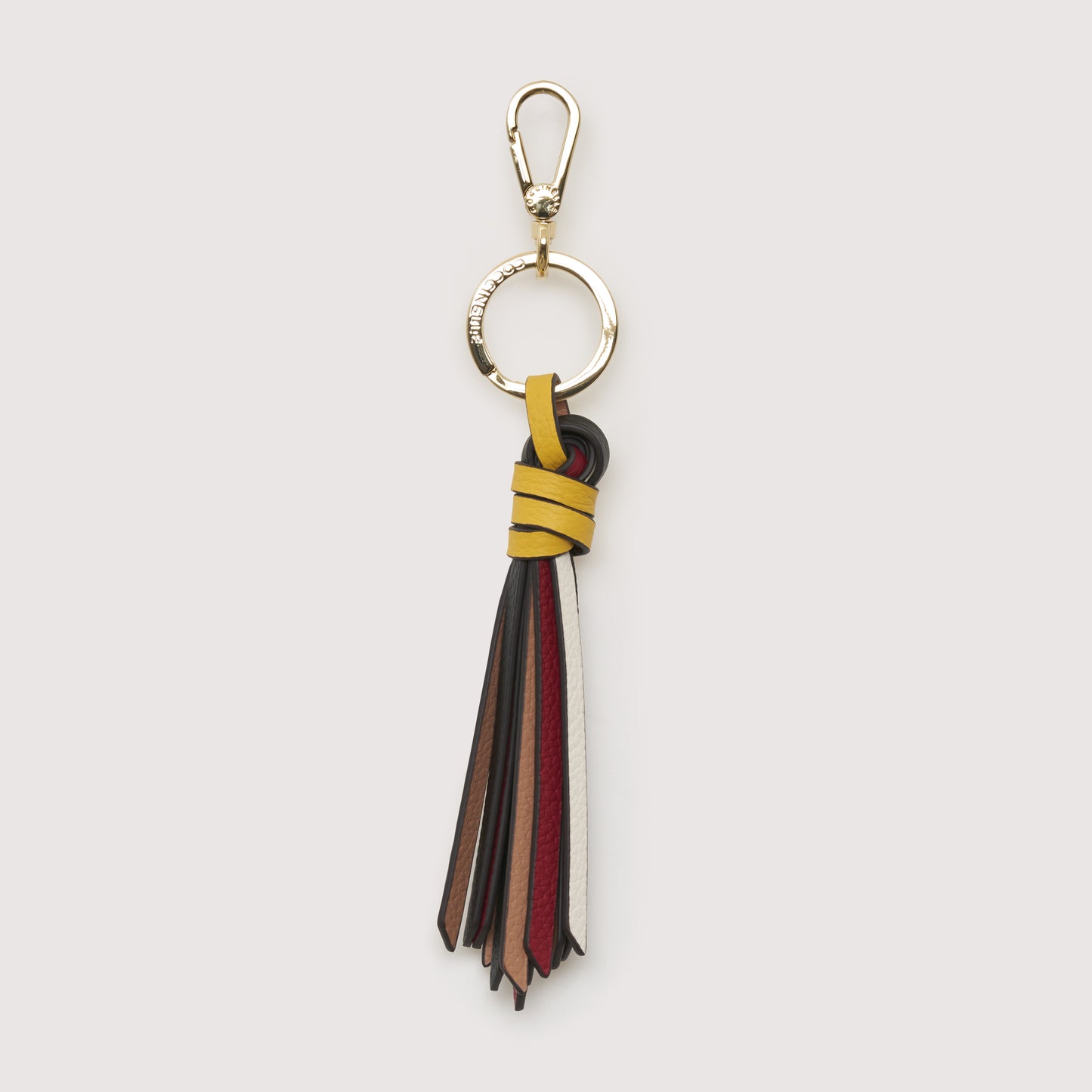 COCCINELLEMULTITASSEL DOUBLE GL KEY RING